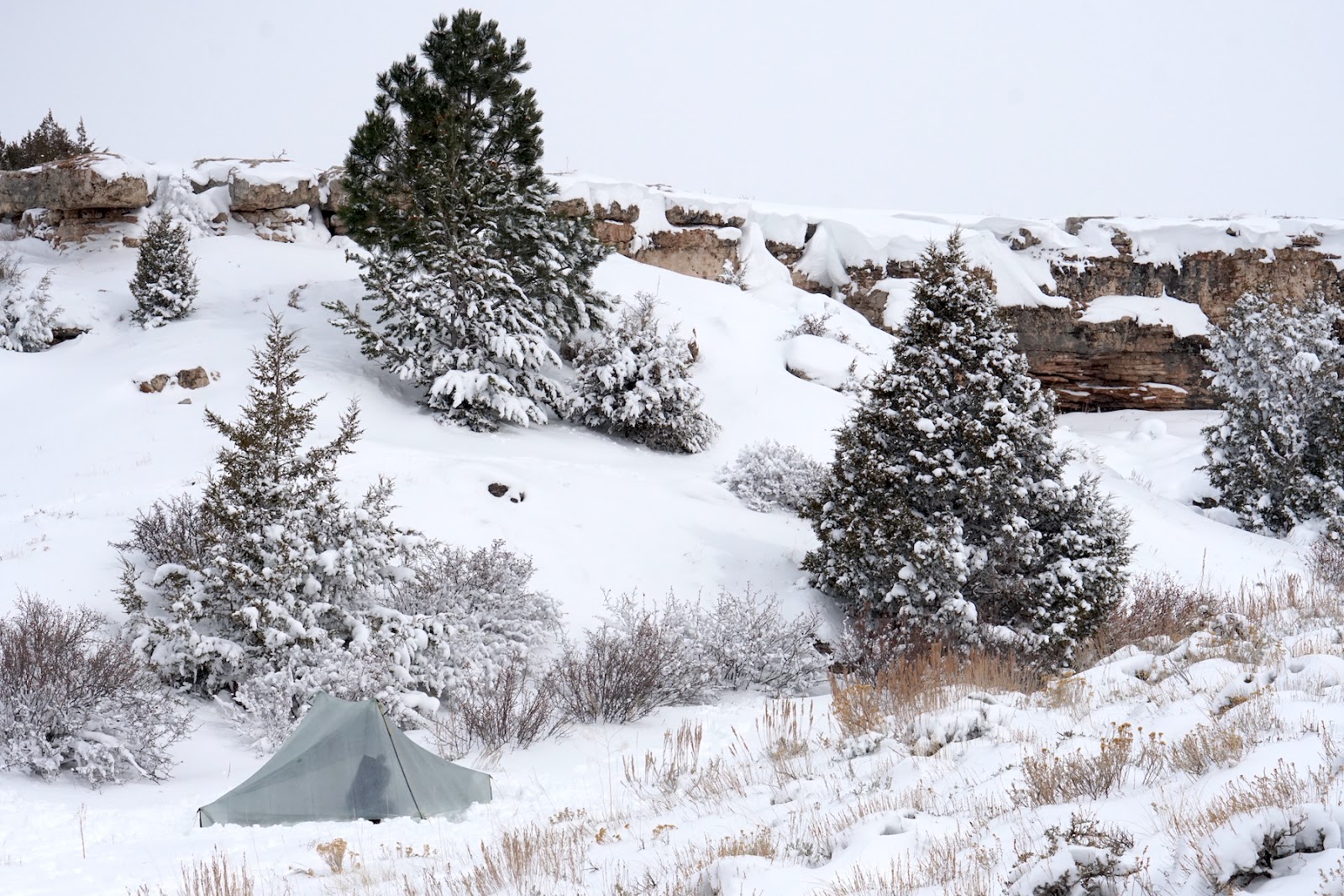 Tent in an intermontane basin