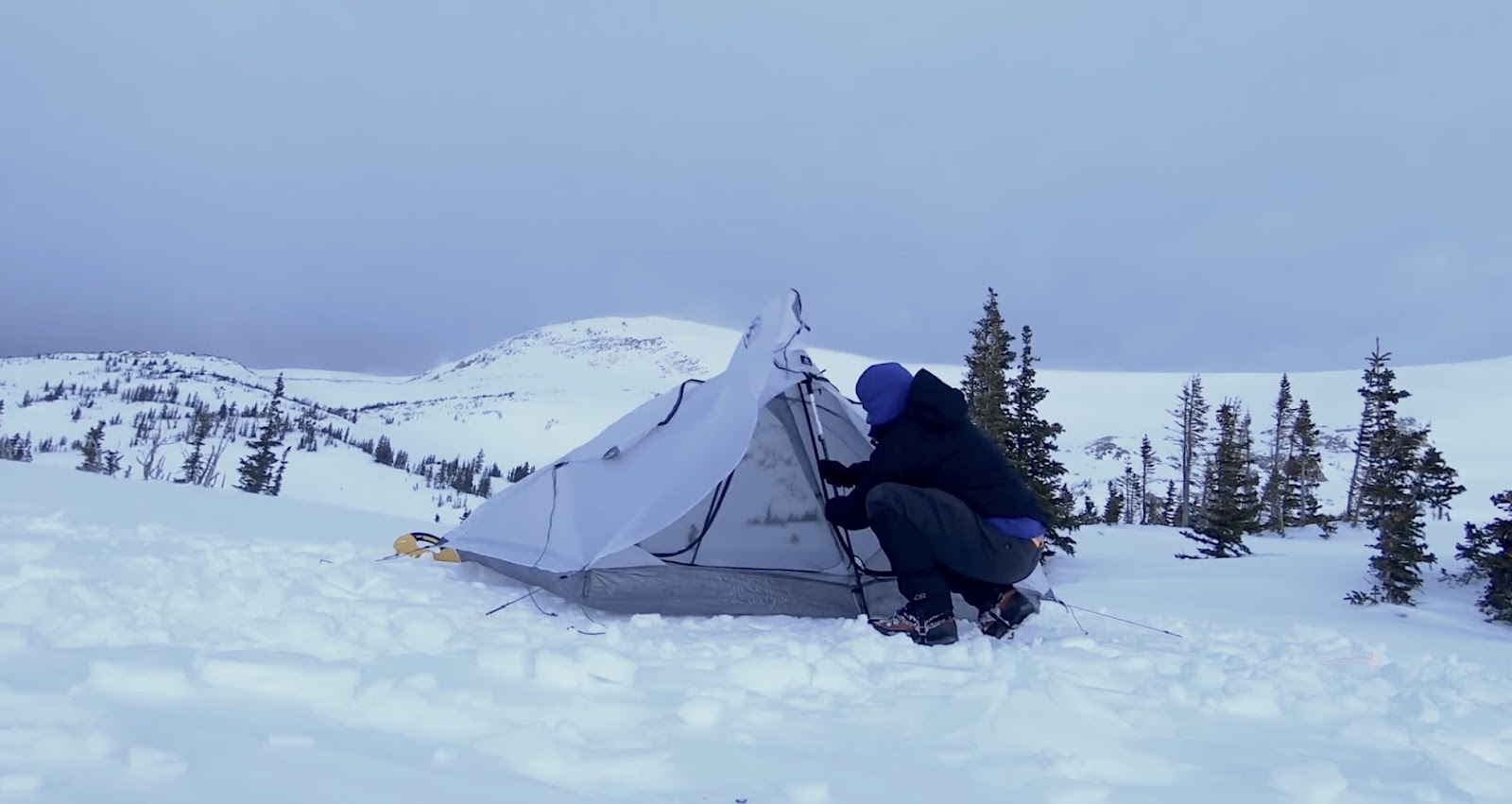 Tent in snow