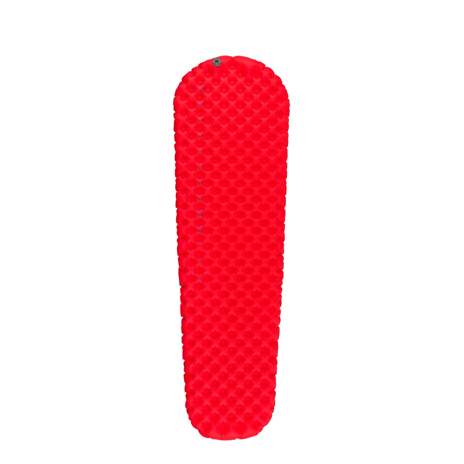 a close up of a red object on a white background