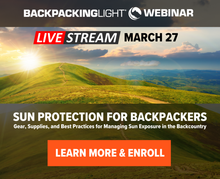 sun protection webinar by backpacking light